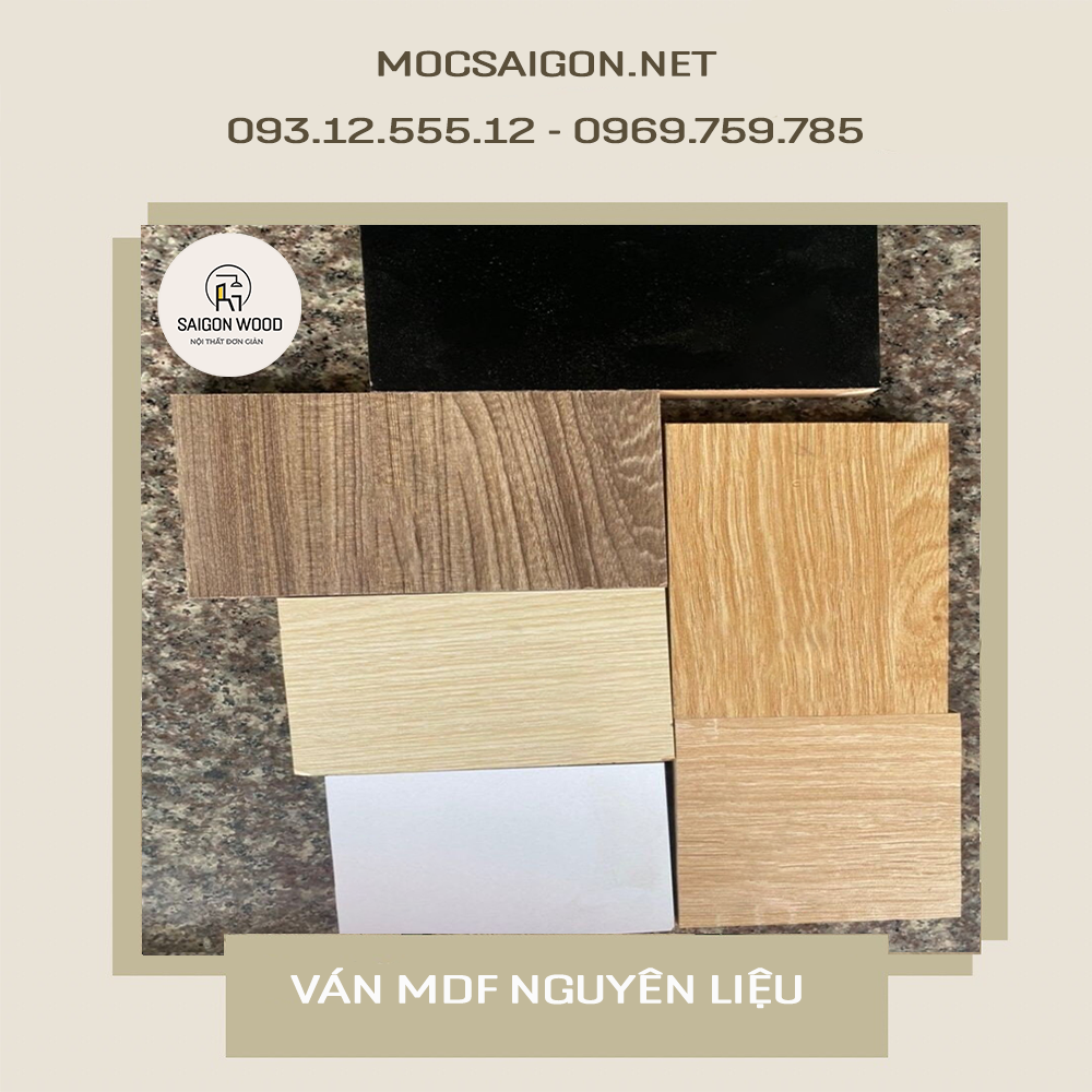 Mẫu Ván Gỗ MDF Nguyên Liệu